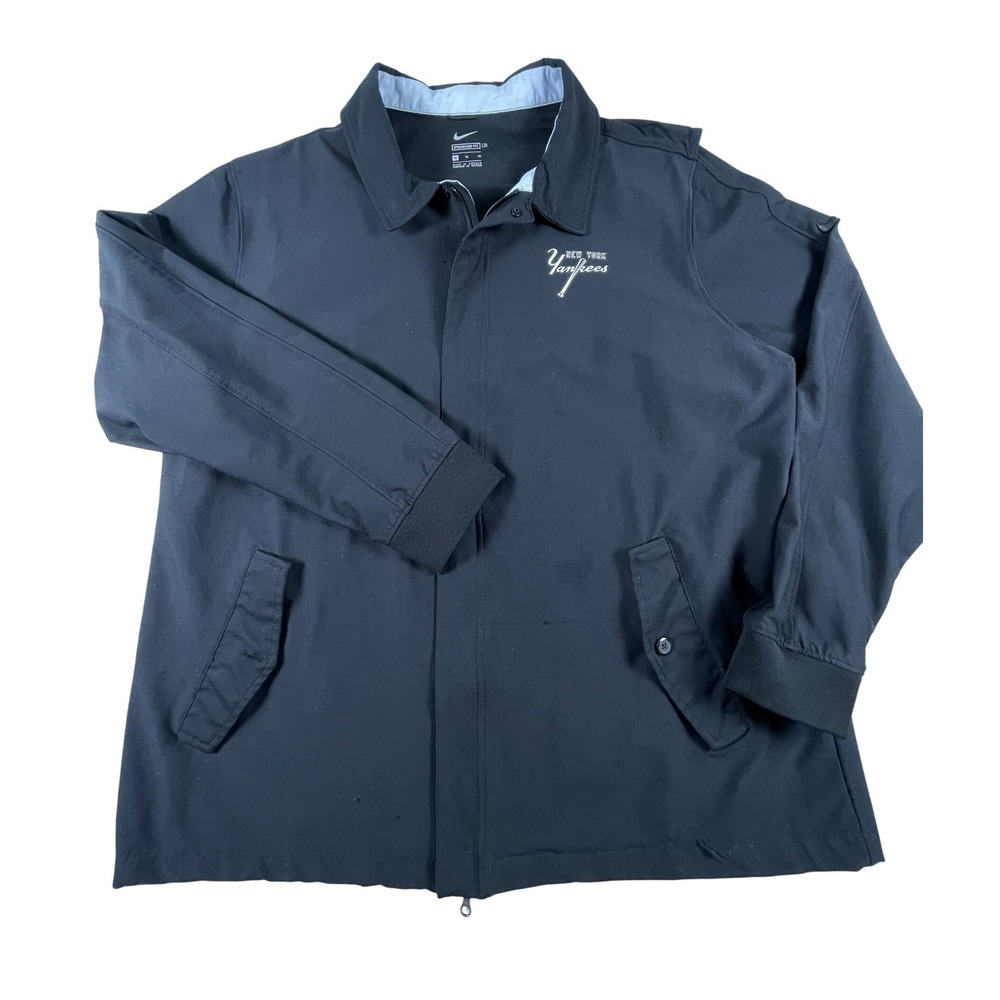 Nike Jacket Mens XL Black New York Yankees Full Zip Standard Fit MLB Baseball